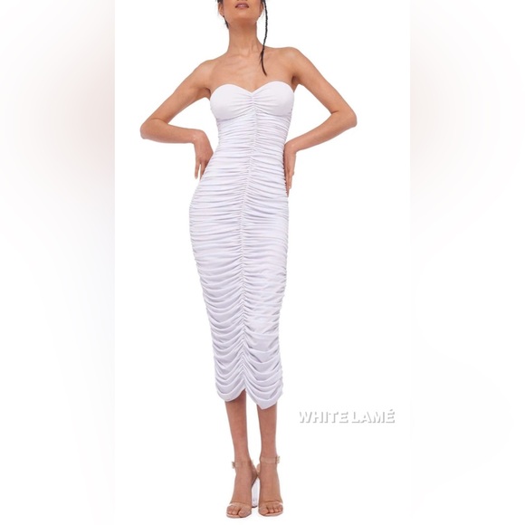 Norma Kamali white strapless dress - Picture 4 of 9